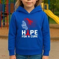 Hope For A Cure National Hiv Awareness Month Red Ribbon Gift Kids Hoodie thumb 3