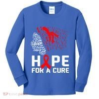 Hope For A Cure National Hiv Awareness Month Red Ribbon Gift Kids Long Sleeve Shirt thumb 0