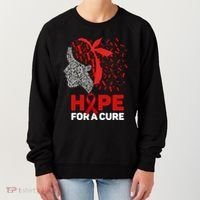 Hope For A Cure Red Ribbon National Hiv Awareness Month Gift Women's Sweatshirt thumb 0