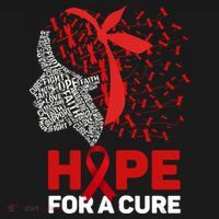 Hope For A Cure Red Ribbon National Hiv Awareness Month Gift Bucket Hat thumb 4