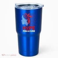 Hope For A Cure Red Ribbon National Hiv Awareness Month Gift Tumbler thumb 0