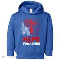 Hope For A Cure Red Ribbon National Hiv Awareness Month Gift Toddler Hoodie thumb 0