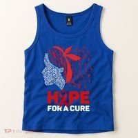 Hope For A Cure Red Ribbon National Hiv Awareness Month Gift Tank Top thumb 2