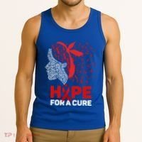 Hope For A Cure Red Ribbon National Hiv Awareness Month Gift Tank Top thumb 3