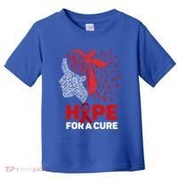 Hope For A Cure Red Ribbon National Hiv Awareness Month Gift Toddler T-Shirt thumb 0
