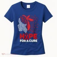 Hope For A Cure Red Ribbon National Hiv Awareness Month Gift Women's T-Shirt thumb 0