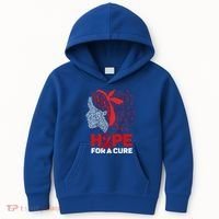 Hope For A Cure Red Ribbon National Hiv Awareness Month Gift Kids Hoodie thumb 0