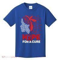 Hope For A Cure Red Ribbon National Hiv Awareness Month Gift Kids T-Shirt thumb 0