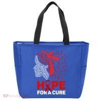 Hope For A Cure Red Ribbon National Hiv Awareness Month Gift Tote Bag thumb 0