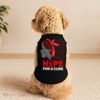 Hope For A Cure Red Ribbon National HIV Awareness Month Doggie Tank thumb 2
