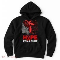 Hope For A Cure Red Ribbon National HIV Awareness Month Hoodie thumb 0