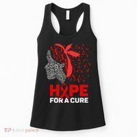 Hope For A Cure Red Ribbon National HIV Awareness Month Women's Tank Top thumb 0