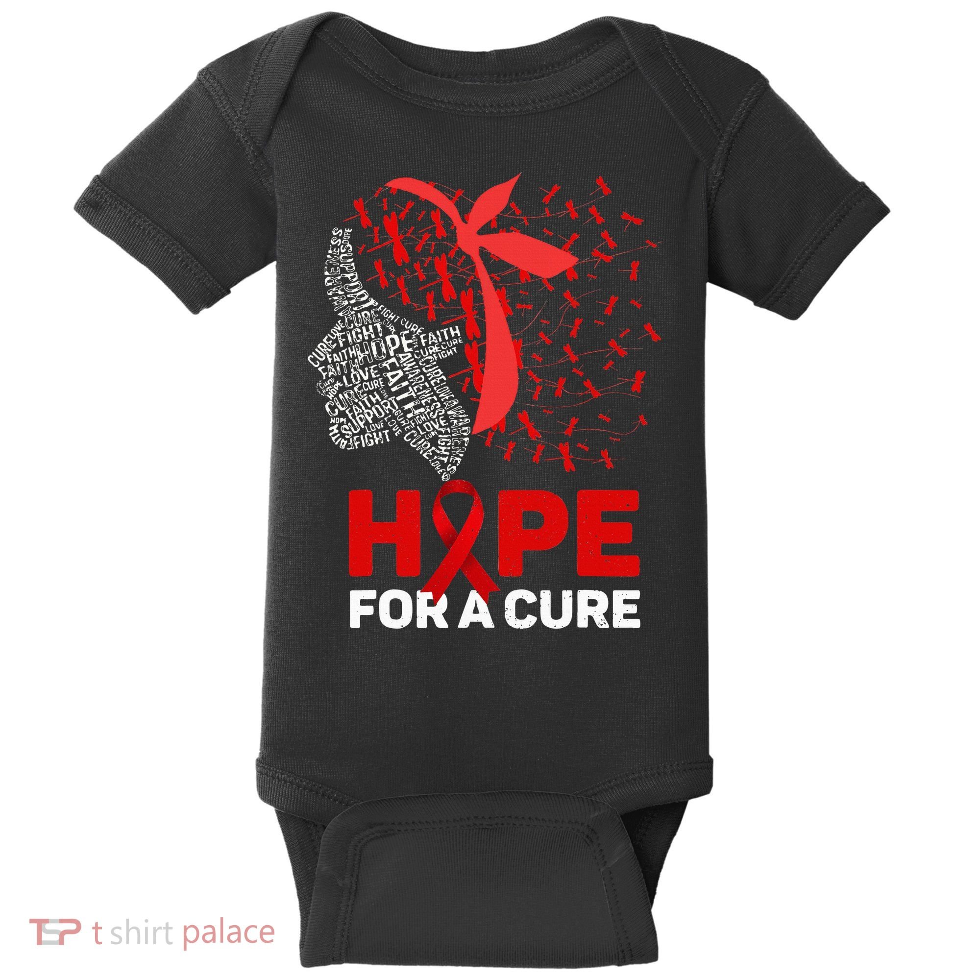 Hope For A Cure Red Ribbon National HIV Awareness Month Baby Bodysuit