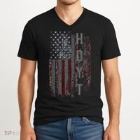 Hoyt Family American Flag V-Neck T-Shirt thumb 2