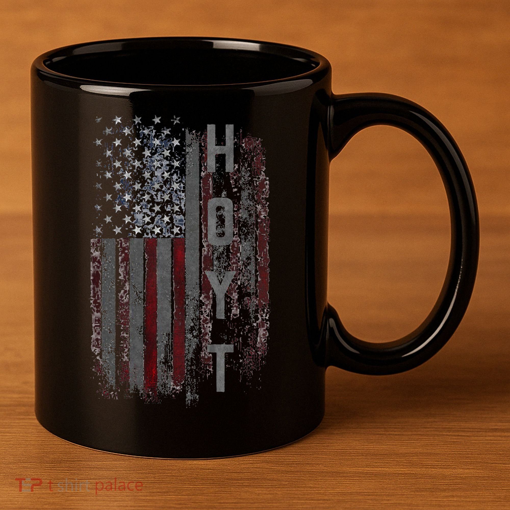Hoyt Family American Flag 11oz C Handle Ceramic Mug