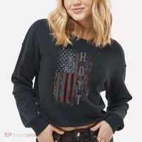 Hoyt Family American Flag Cropped Pullover Crew thumb 2