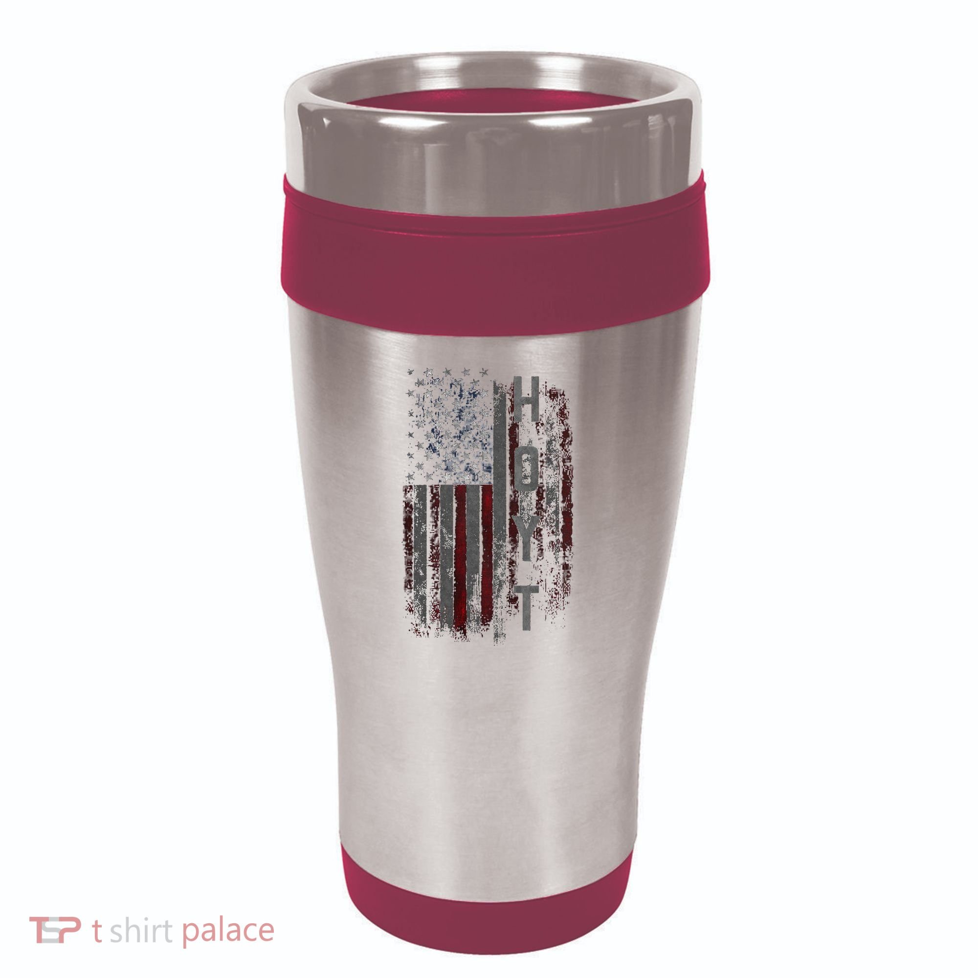 Hoyt Family American Flag 16oz Travel Tumbler
