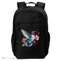 Hummingbird Floral Bird Artwork Backpack thumb 0