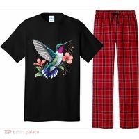 Hummingbird Floral Bird Artwork Pajama Set thumb 0