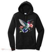 Hummingbird Floral Bird Artwork Women's Hoodie thumb 0