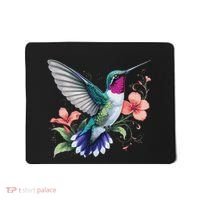 Hummingbird Floral Bird Artwork Mousepad thumb 0