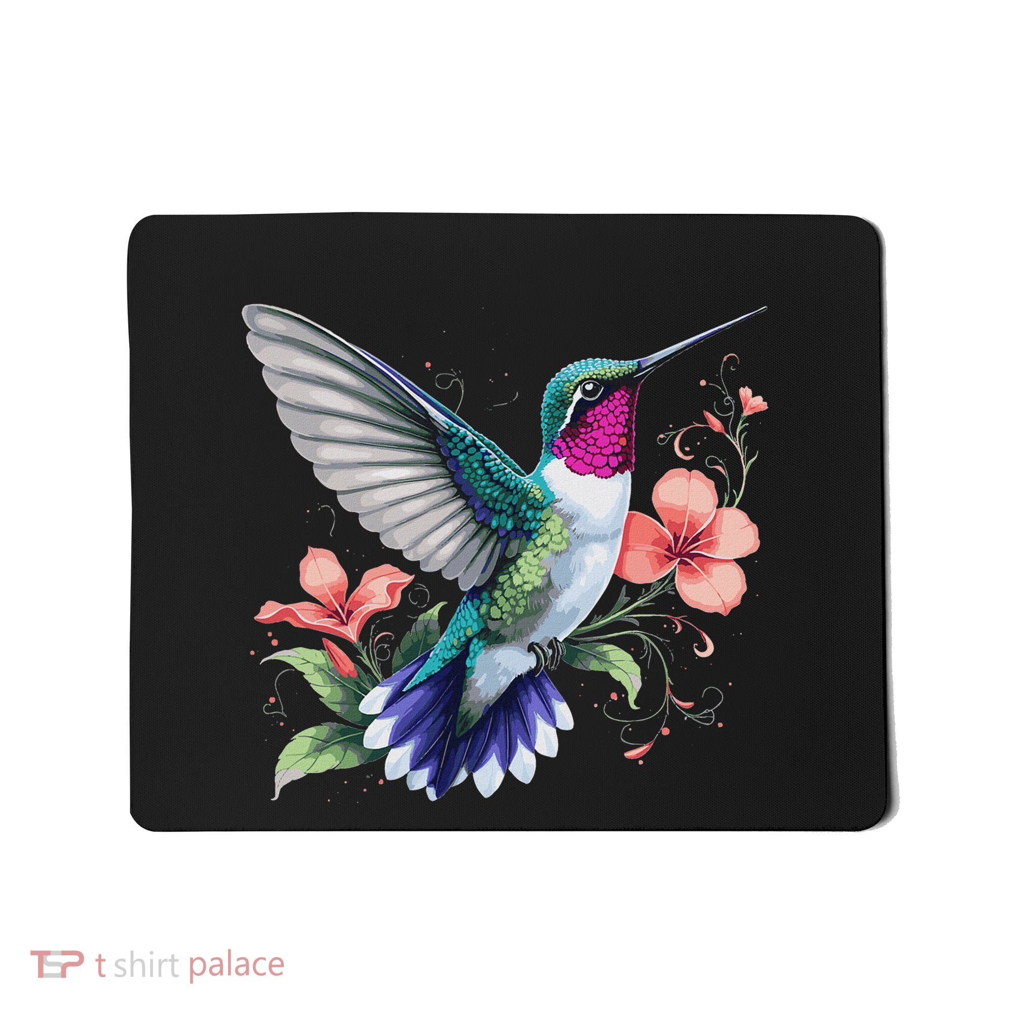 Hummingbird Floral Bird Artwork Mousepad