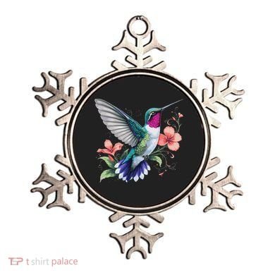Hummingbird Floral Bird Artwork Ornament