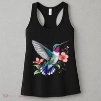 Hummingbird Floral Bird Artwork Women's Tank Top thumb 3