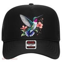 Hummingbird Floral Bird Artwork Hat thumb 0
