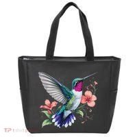 Hummingbird Floral Bird Artwork Tote Bag thumb 0
