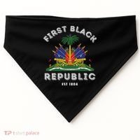Haiti First Black Republic Since 1804 Haitian Flag Day USA-Made Doggie Bandana thumb 0