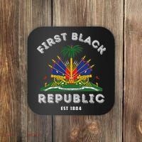 Haiti First Black Republic Since 1804 Haitian Flag Day Coaster thumb 0