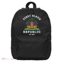 Haiti First Black Republic Since 1804 Haitian Flag Day 16 in Basic Backpack thumb 0