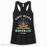 Haiti First Black Republic Since 1804 Haitian Flag Day Women's Tank Top thumb 0