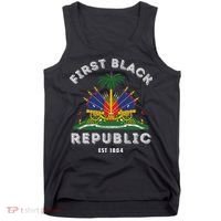 Haiti First Black Republic Since 1804 Haitian Flag Day Tank Top thumb 0