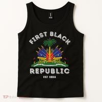 Haiti First Black Republic Since 1804 Haitian Flag Day Tank Top thumb 2