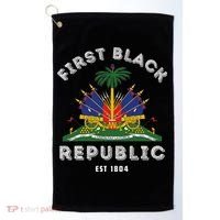 Haiti First Black Republic Since 1804 Haitian Flag Day Golf Towel thumb 0