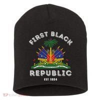 Haiti First Black Republic Since 1804 Haitian Flag Day Short Acrylic Beanie thumb 0