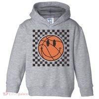 Happy Face Basketball Lover Smile Face Funny Smiling Toddler Hoodie thumb 0