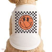 Happy Face Basketball Lover Smile Face Funny Smiling Doggie Tank thumb 0