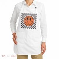Happy Face Basketball Lover Smile Face Funny Smiling Apron thumb 2