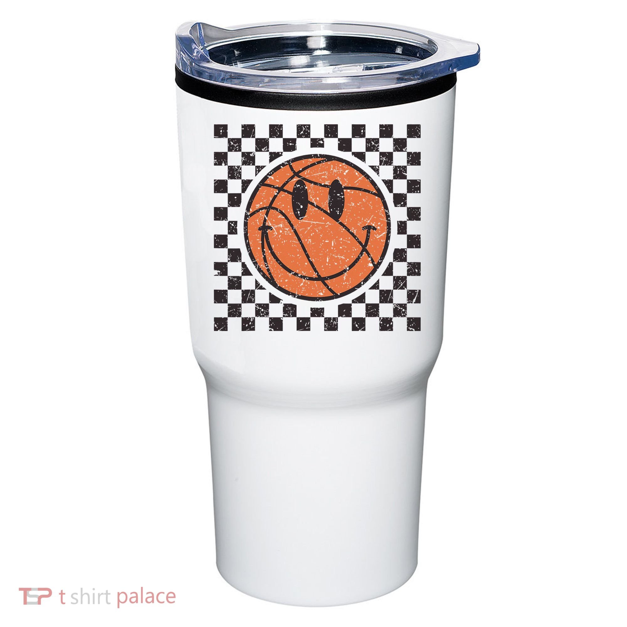 Happy Face Basketball Lover Smile Face Funny Smiling Tumbler