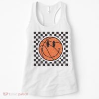 Happy Face Basketball Lover Smile Face Funny Smiling Women's Tank Top thumb 0