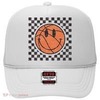 Happy Face Basketball Lover Smile Face Funny Smiling Hat thumb 0