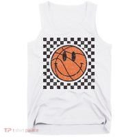 Happy Face Basketball Lover Smile Face Funny Smiling Tank Top thumb 0