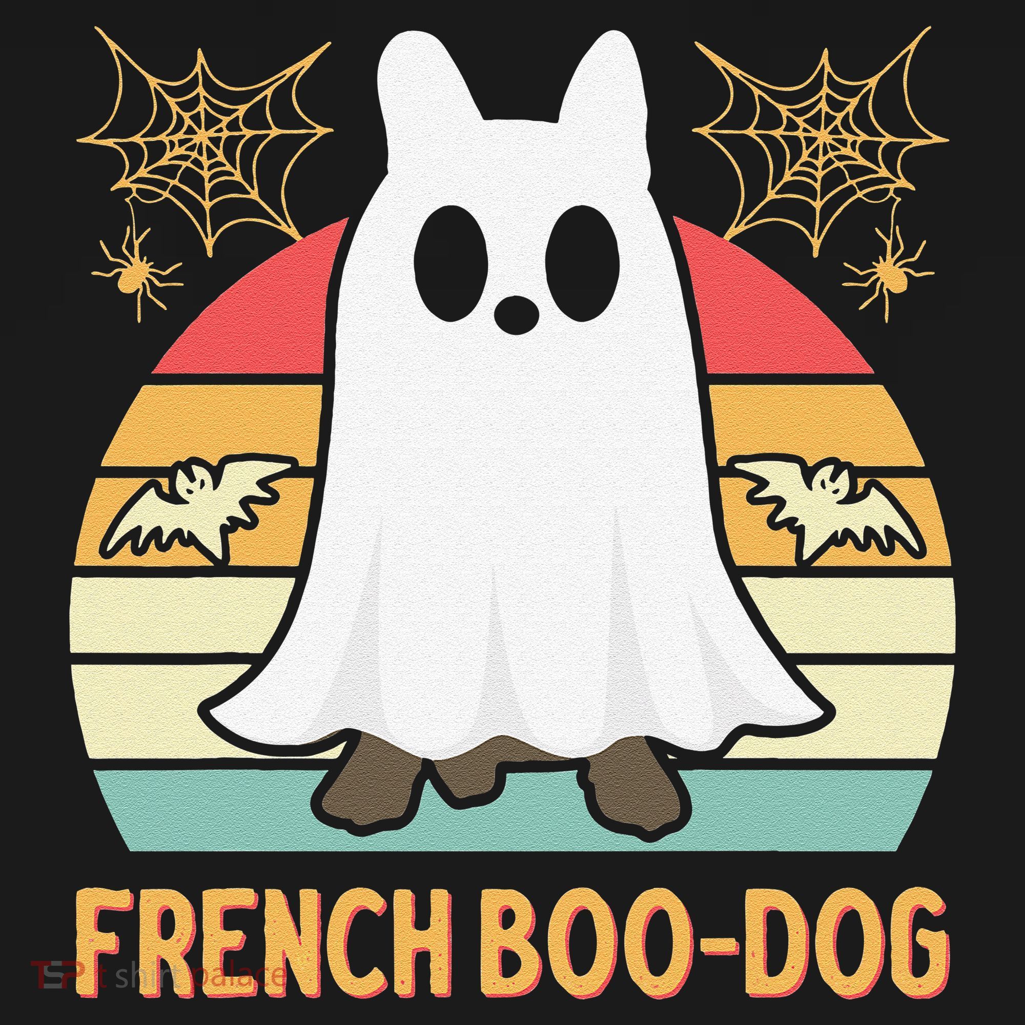 Halloween French Bulldog Dog Frenchie Spooky Ghost Costume Women's Hoodie