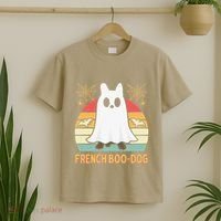 Halloween French Bulldog Dog Frenchie Spooky Ghost Costume T-Shirt thumb 2