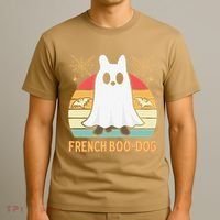 Halloween French Bulldog Dog Frenchie Spooky Ghost Costume T-Shirt thumb 3