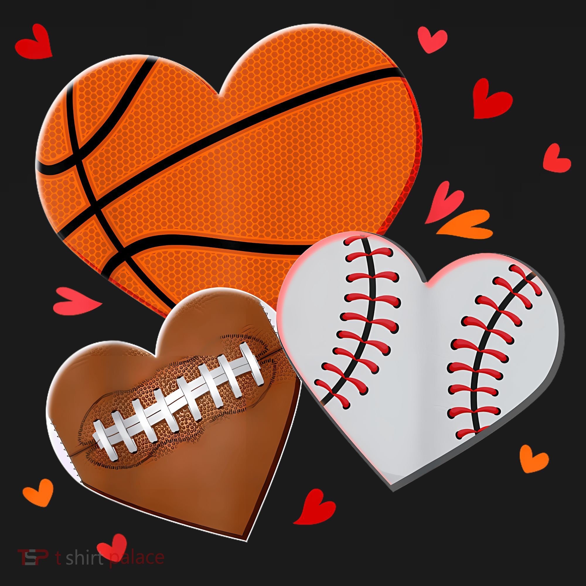Heart Football Basketball Baseball Valentines Day Boy Women's Tank Top