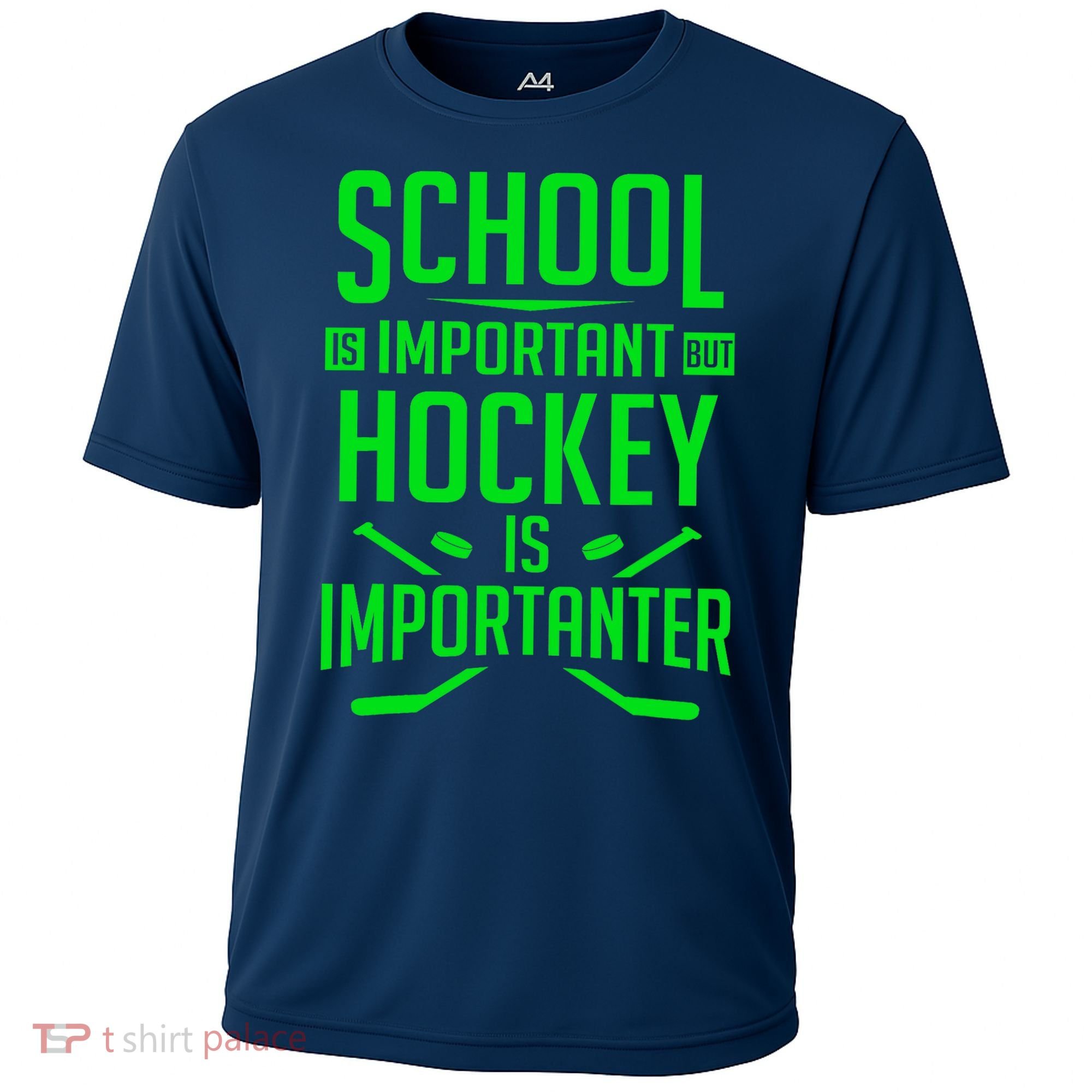 Hockey For Boy 8-12 Ice Hockey Player Cooling Performance Crew T-Shirt